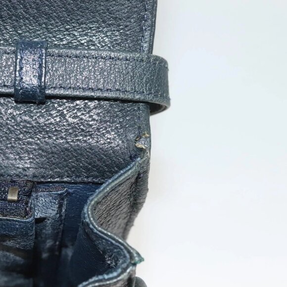 GUCCI Micro GG Supreme Shoulder Bag PVC Navy Gold 89 02 050 Auth BA3432 - Picture 12 of 16